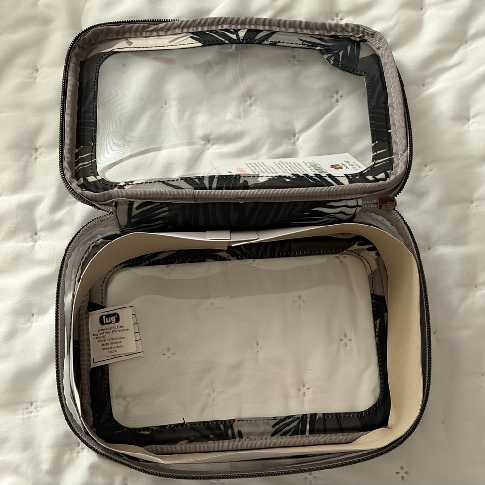 Lug Clearview Zip Travel Pouch Metallic Silver NWT NEW WITH TAGS